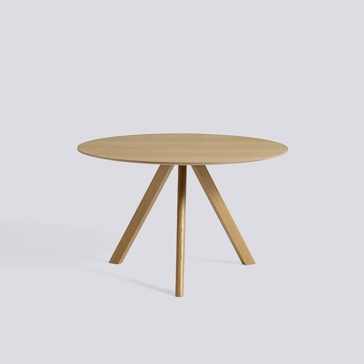 CPH 20 Ø120 × H73 cm Matbord Black – linoleum, massiv ek med vattenbaserad lack