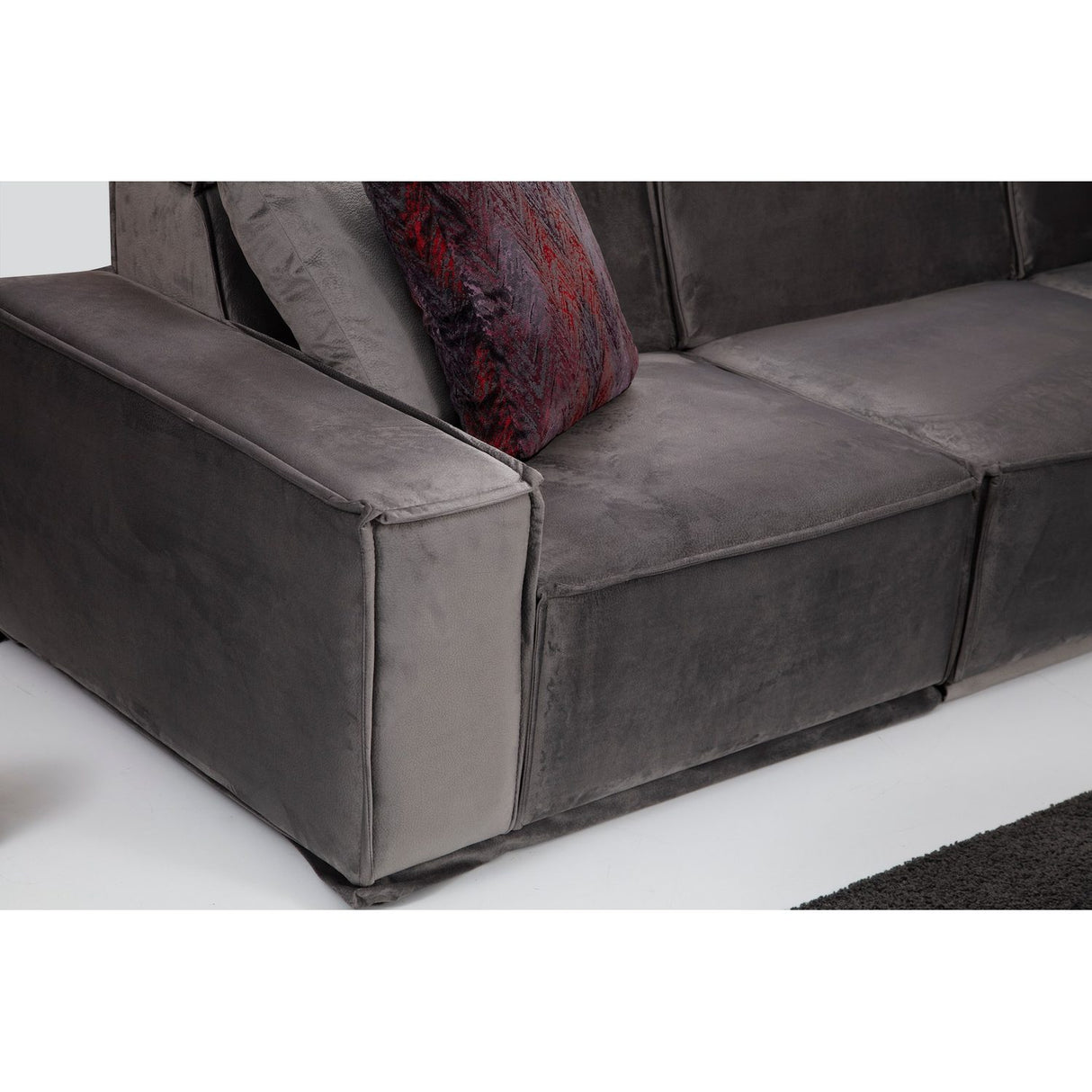 Accra 2-sits (215 x 100 x 76 cm) Grå 2-sitssoffa
