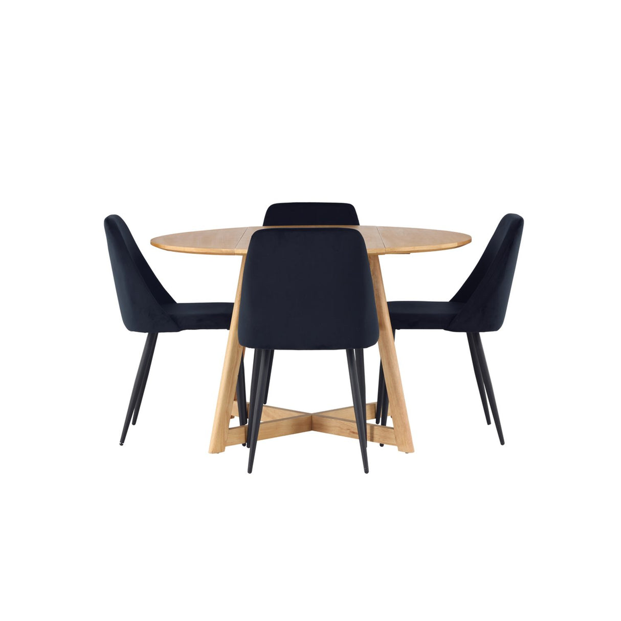Yakidon, Night Rund matgrupp Svart, Brun, ⌀120