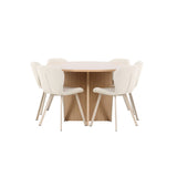 Strada, Lilja Oval matgrupp Beige, Vitpigmenterad, ⌀120