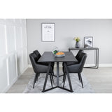 Marina, Comfort Rektangulär matgrupp Svart, Svart, 180 x 90