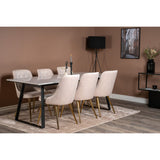 Estelle, Velvet Deluxe Rektangulär matgrupp Beige