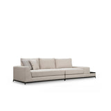 Ghent med sidobord (320 x 102 x 84 cm) Beige 4-sits soffa