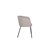 Berit Matstol Beige,Svart, Polyesterlinne, 55 x 78 x 55