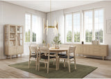 Sideboard Nr.420 2st Trädörrar 3st Lådor 186x80 cm Vitoljad Ek
