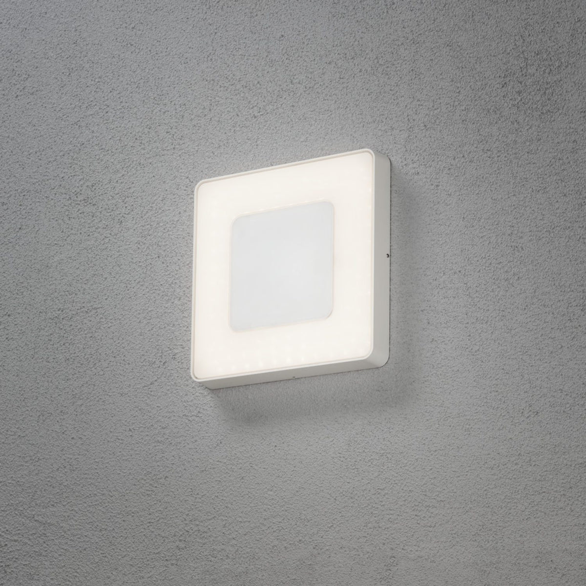 Carrara Fyrkant HP-LED 25W Vit Vägglampa Ute