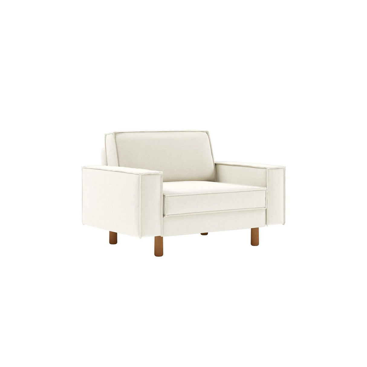 Wellington Loveseat (133 x 89 x 87 cm) 1-sitssoffa Mjölkskum valnöt
