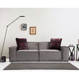 Accra 2-sits (215 x 100 x 76 cm) Grå 2-sitssoffa