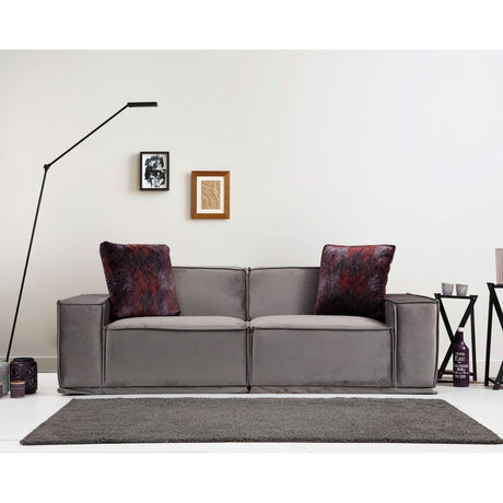 Accra 2-sits (215 x 100 x 76 cm) Grå 2-sitssoffa