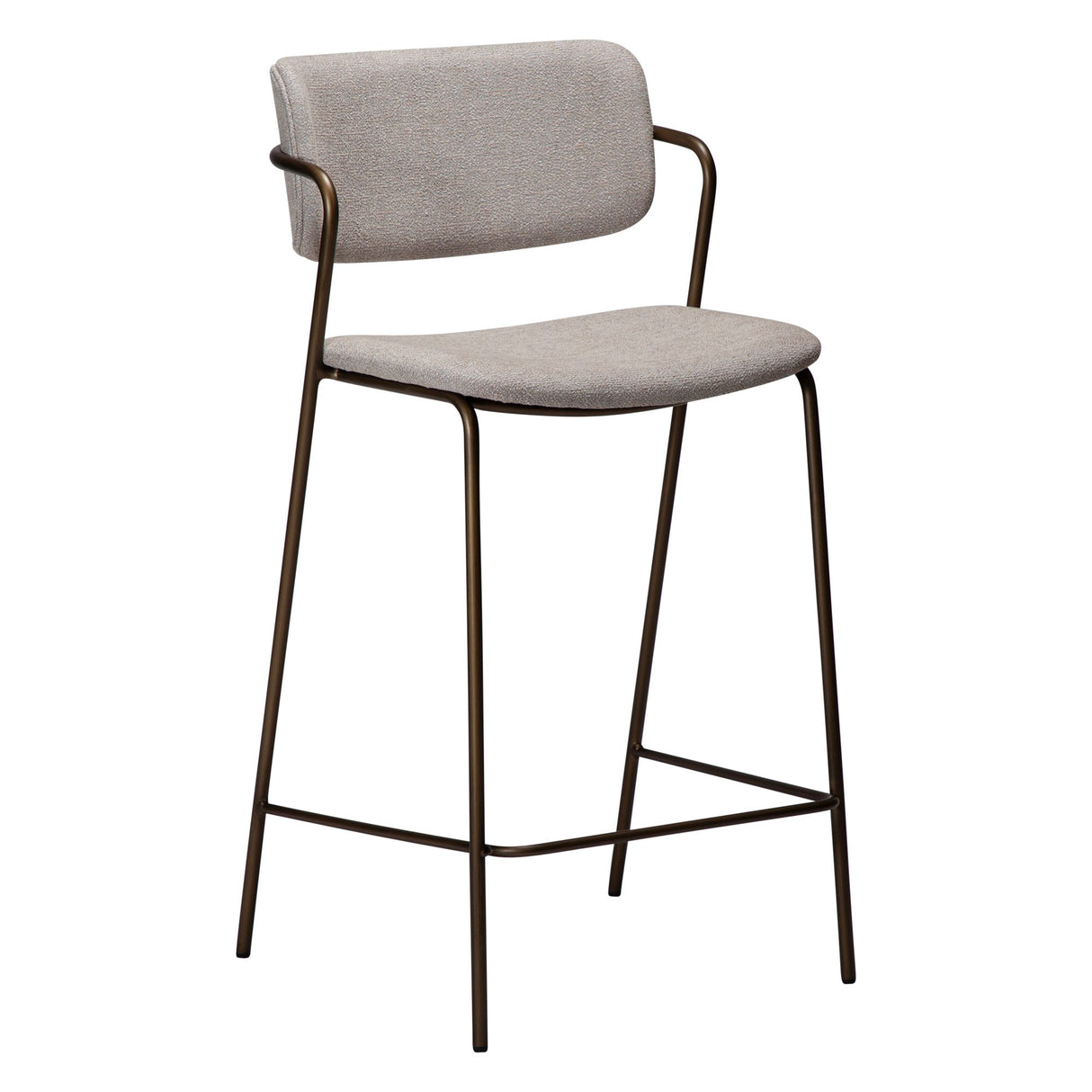 Zed Barstol Cashmere bouclé, Antique Brass