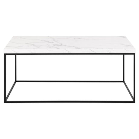 Vesterbro Soffbord 110x55 cm Vit Carrara