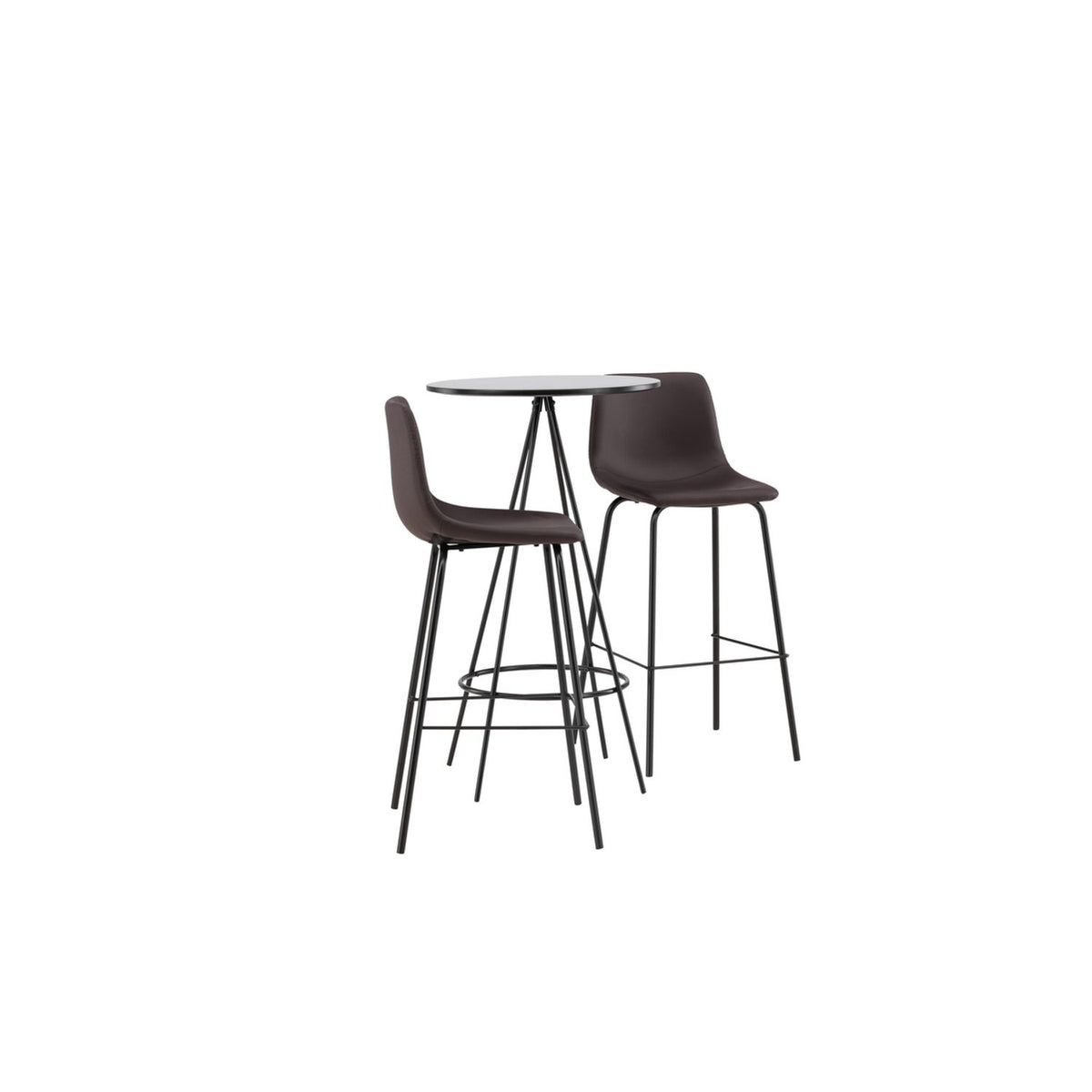 Bistro, Alexi Rund matgrupp Svart,Brun, Svart, ⌀60