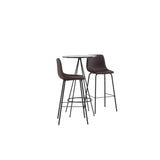 Bistro, Alexi Rund matgrupp Svart,Brun, Svart, ⌀60