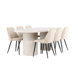 Narvik, Night Oval matgrupp Beige, Svart, Beige, 200 x 100