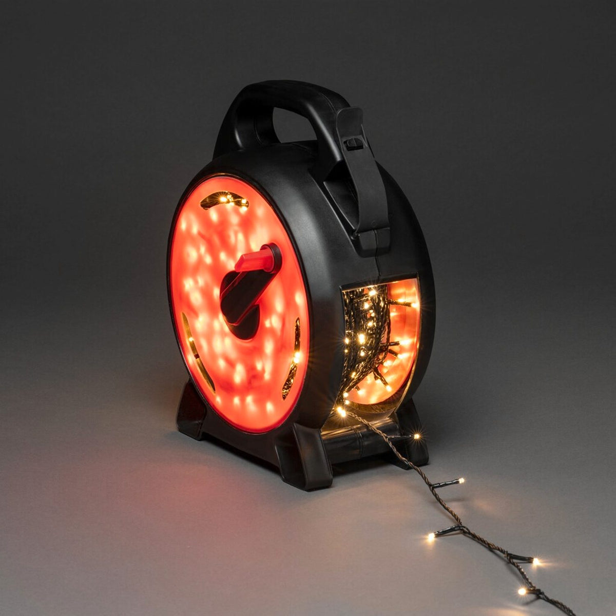 med Sladdvinda LED Svart Soft-cable Ljusslinga Ute 27.93m, Varmvit