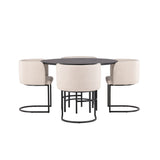 Copenhagen, Simrishamn Rund matgrupp Beige,Svart, Svart, ⌀115