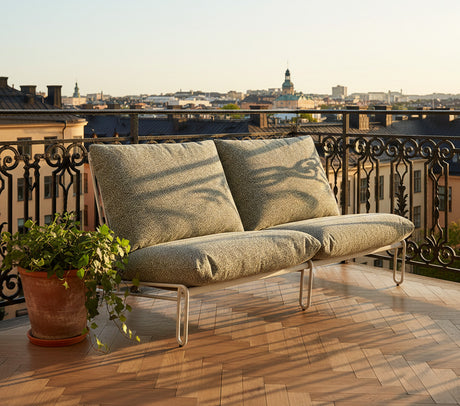 Blixt 2-sits soffa Light Grey/Verde