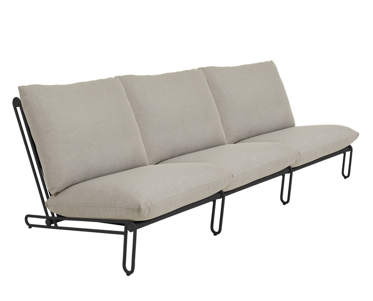 Blixt 3-sits soffa Svart/Beige