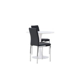 Hamden, Lily Rund matgrupp Svart,Silver, Vit, ⌀80