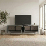 Edinburgh (200 x 55 x 35 cm) TV-bänk Antracit svart