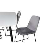 Polar, Muce Rektangulär matgrupp Svart,Grå, Svart, Vit, 240 x 100