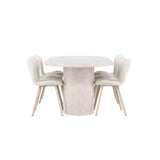 Narvik, Lilja Oval matgrupp Beige, Beige, 200 x 100