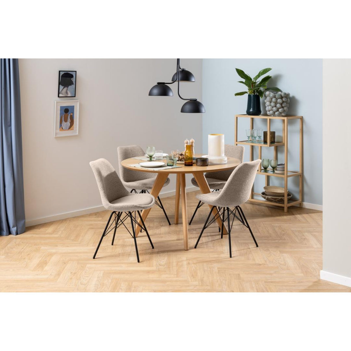 Eris Matstol Monza tyg Beige