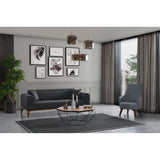 Astana 3-sits (222 x 90 x 80 cm) 3-sits bäddsoffa Antracit