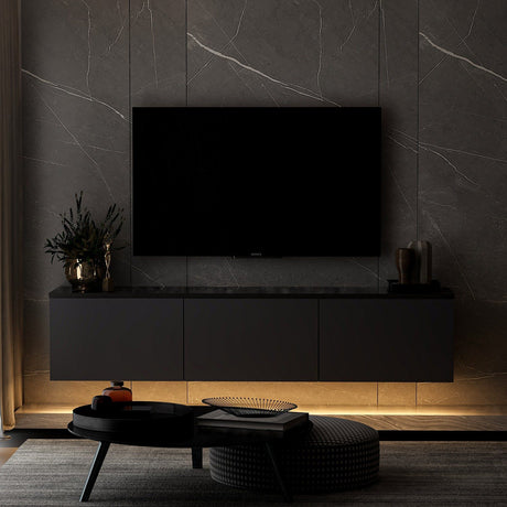 Medellín upplyst (160 x 35 x 32 cm) Antracit TV-bänk