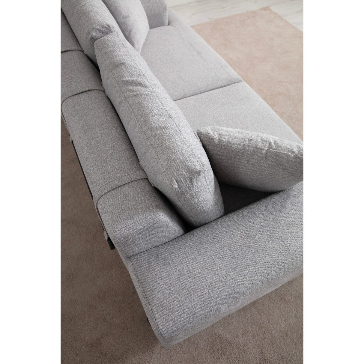 Eti Oak 3-sits (220 x 98 x 78 cm) 3-sitssoffa Grå