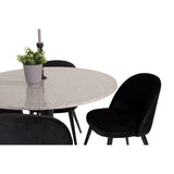 Razzia, Velvet Rund matgrupp Svart, Svart,Grå, ⌀106