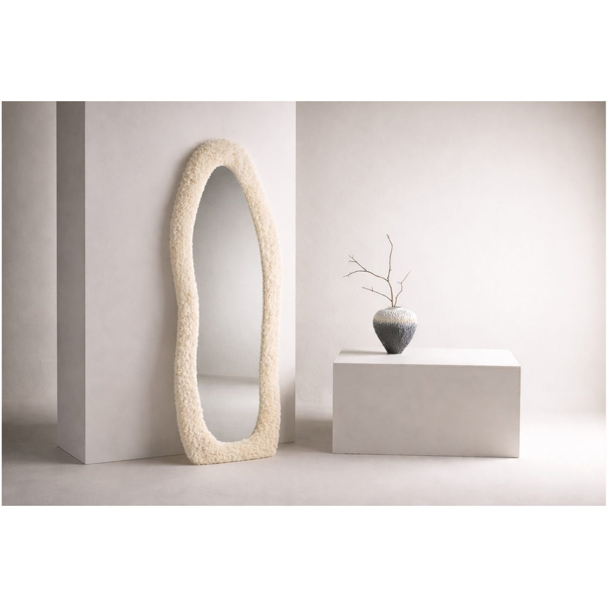Mirza Stor spegel Beige, 5 x 160 x 60
