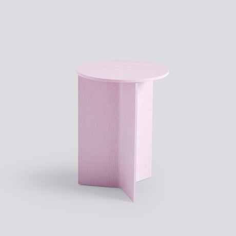 Slit runt Ø35 × H47 cm Sidobord Pink – ekfaner med vattenbaserad lack