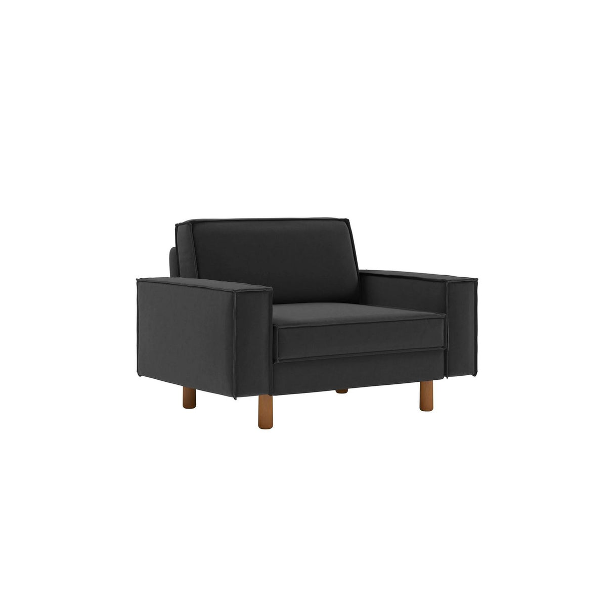 Wellington Loveseat (133 x 89 x 87 cm) 1-sitssoffa Nattgrå valnöt