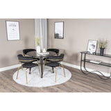 Plaza, Arrow Rund matgrupp Svart,Guld, Svart, ⌀100
