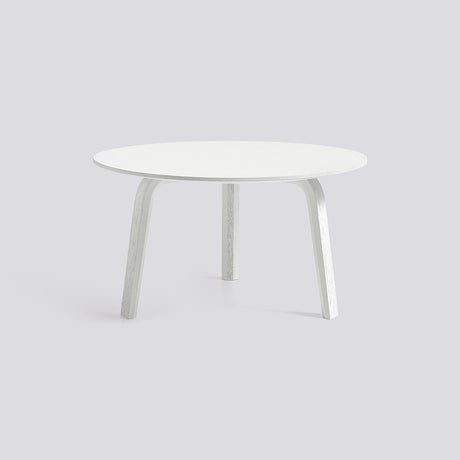 Bella Ø60 × H32 cm Soffbord White – ek med vattenbaserad lack