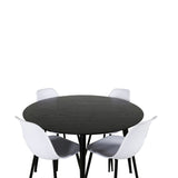Dipp, Polar Rund matgrupp Svart, vit, Svart, ⌀115