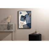 Blå virvel Poster Beige, 70 x 100 cm