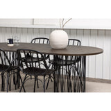 Stone, Dyrön Oval matgrupp Svart, Svart, mocka, 220 x 100