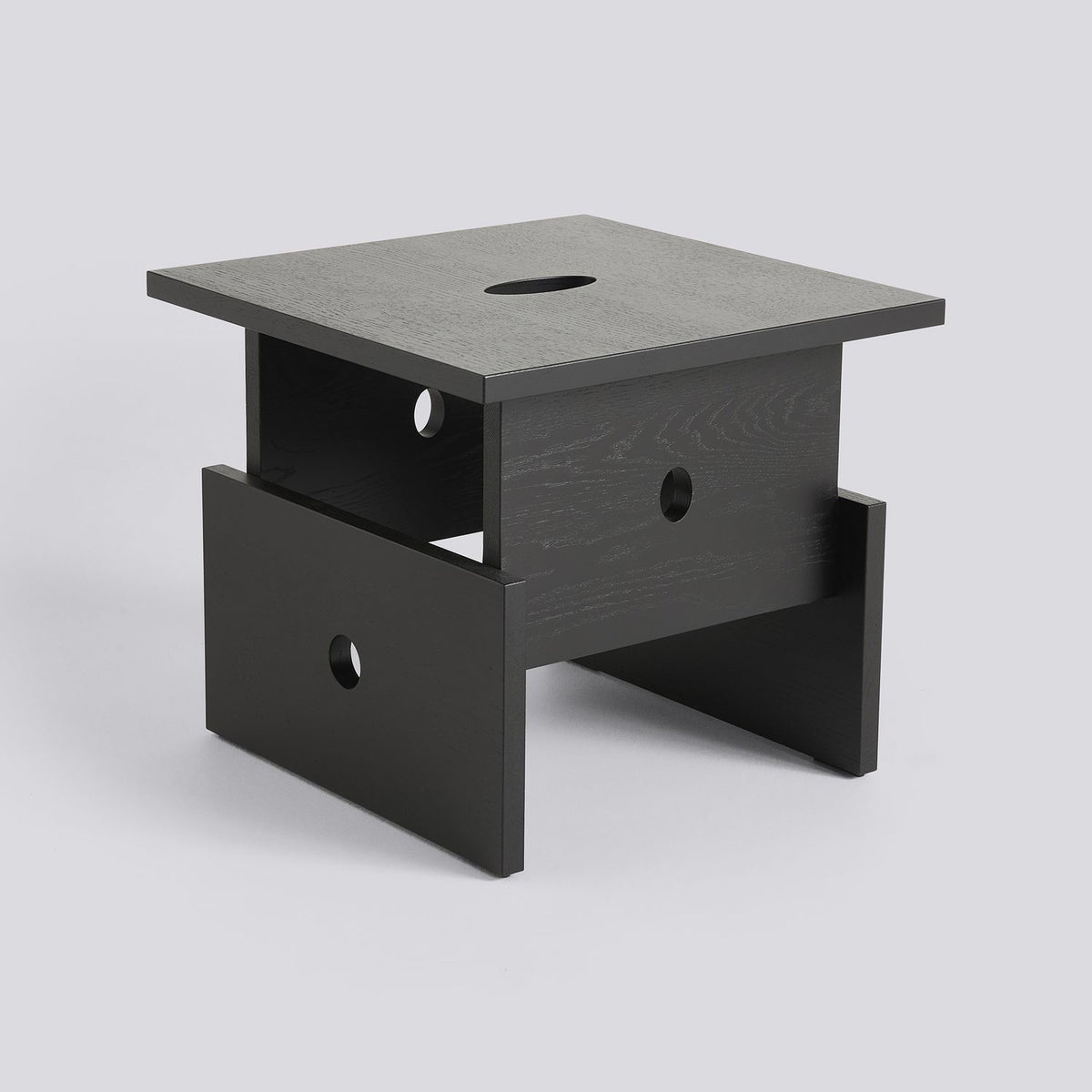 Wood Box 40 × 40 × 35 cm Soffbord Black – ek med vattenbaserad lack