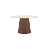 Lanzo Runt matbord Beige, Brun, MDF