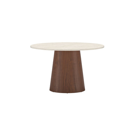 Lanzo Runt matbord Beige, Brun, MDF