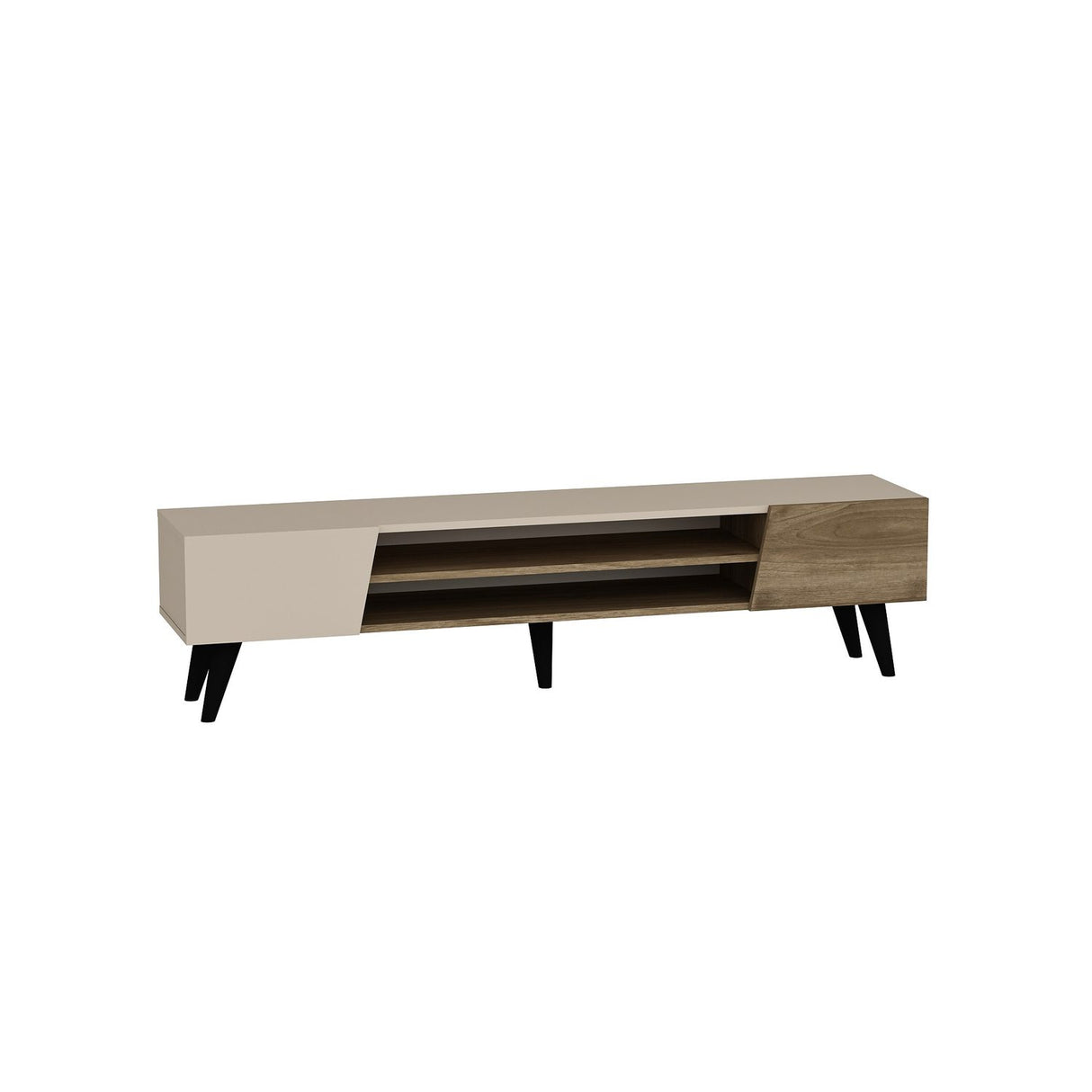 Malmö Valnöt / Beige (180 x 45 x 37 cm) TV-bänk