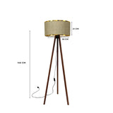 Nagoya (21 x 38 cm) Beige guld Golvlampa