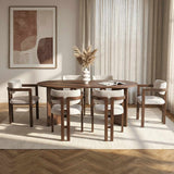 Claudina Matgrupp Walnut, Dark Walnut, White