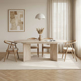 Amadeus Utdragbart matbord Travertine