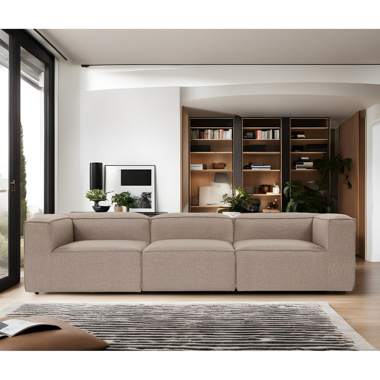 Sevilla 3 (297 x 66 x 105 cm) 3-sitssoffa Brun