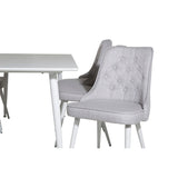 Polar, Velvet Deluxe Rektangulär matgrupp Vit, Vit, 180 x 90
