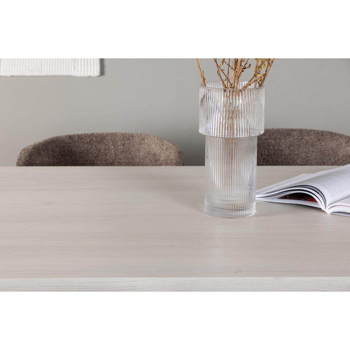 Olga, Modesto Rektangulär matgrupp Svart,Brun, Vit, 200 x 90