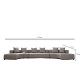 Valletta L-form (552-105 x 70 cm) Grå Hörnsoffa